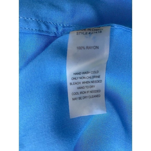 Soft Surroundings Blue Asymmetrical Dress Flowy Sleeveless Zip Front collared S - Picture 4 of 6